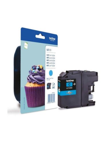 Cartucho de tinta original brother lc-123c/ cian