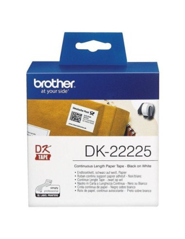 Rollo de papel continuo original brother dk-22225