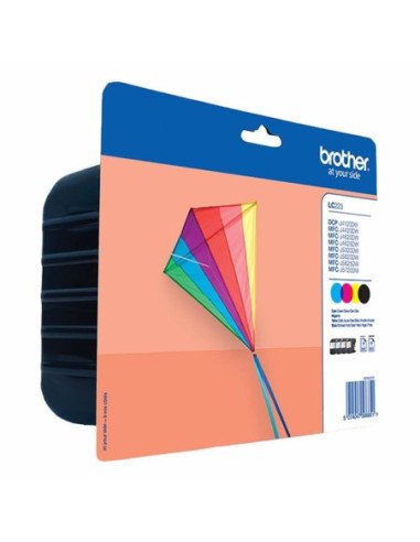 Cartucho de tinta original brother lc-223valbp multipack/ cian/ magenta/ amarillo/ negro