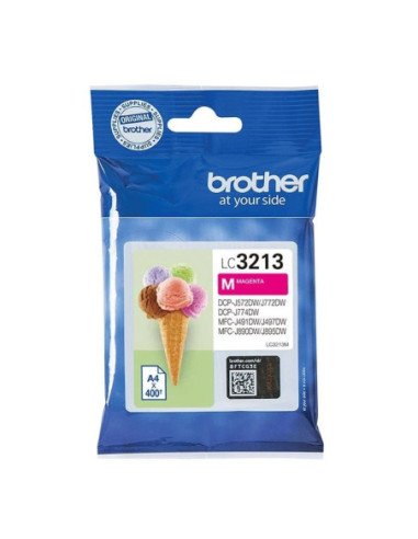 Cartucho de tinta original brother lc-3213m/ magenta