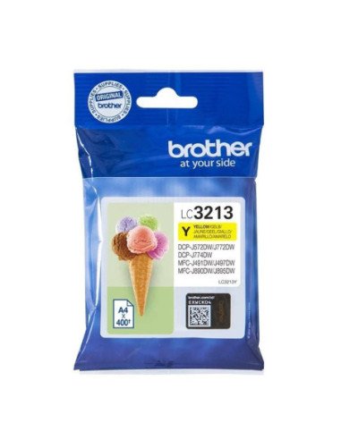 Cartucho de tinta original brother lc-3213y/ amarillo