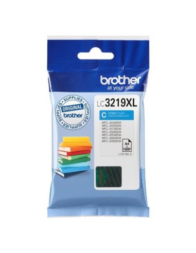 Cartucho de tinta original brother lc-3219c xl alta capacidad/ cian