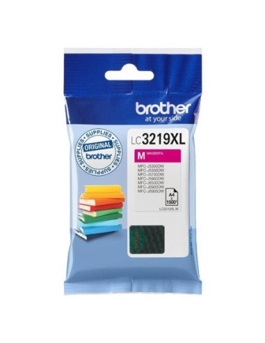 Cartucho de tinta original brother lc-3219m xl alta capacidad/ magenta