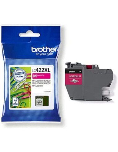 Cartucho de tinta original brother lc-422 xl alta capacidad/ magenta