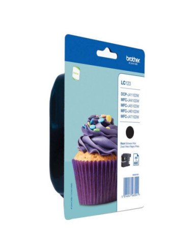 Cartucho de tinta original brother lc-123/ negro