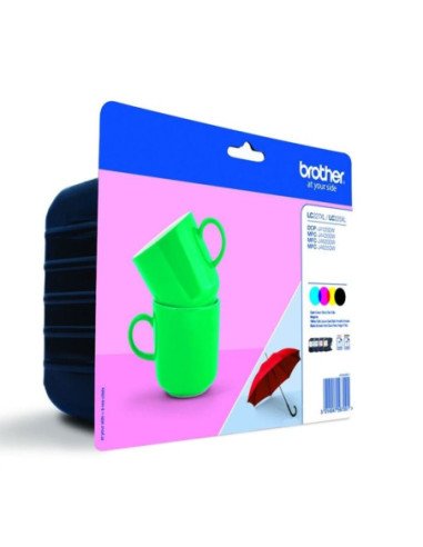 Cartucho de tinta original brother lc-227xl alta capacidad multipack/ cian/ magenta/ amarillo/ negro