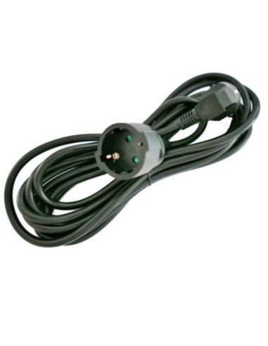 Cable alargador de corriente 3go al5m/ schuko hembra - schuko macho/ 5m/ negro