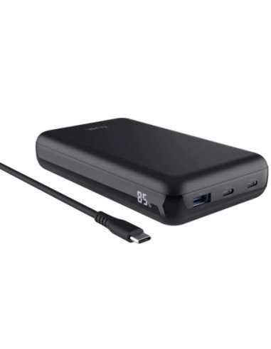 Batería externa/powerbank trust laro 20000mah/ 100w/ compatible con portátiles