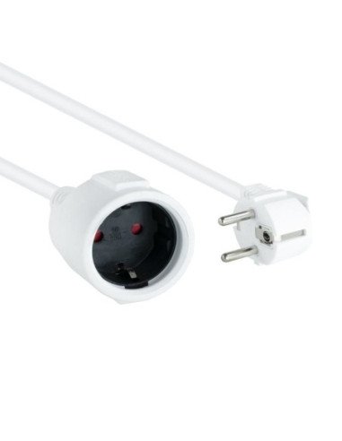 Cable alargador de corriente nanocable 10.22.0602-w/ schuko hembra - schuko macho/ 2m/ blanco