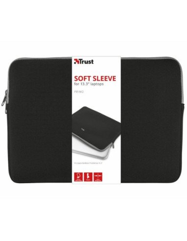 Funda trust primo soft sleeve para portátiles hasta 13.3'/ negra