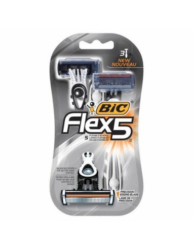 Cuchilla de afeitar bic flex 5/ 3 uds