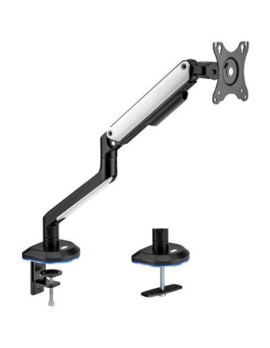 Soporte de mesa gaming con contrapeso para monitor aisens dt32tsr-295/ giratorio/ inclinable/ hasta 9kg/ con iluminación rgb