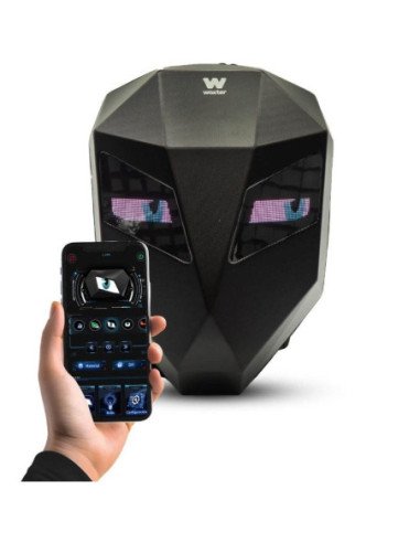 Mochila con pantalla led woxter black knight/ capacidad 30l/ negra