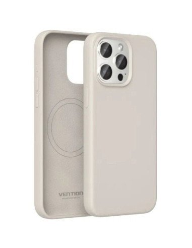 Funda silicona con magsafe vention kufm0-30/ compatible con iphone 15 pro/ gris grava