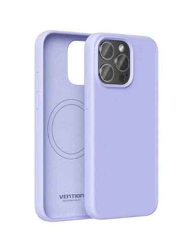 Funda silicona con magsafe vention kuev0-40/ compatible con iphone 14 pro max/ morada