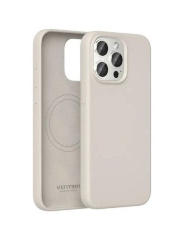 Funda silicona con magsafe vention kufm0-40/ compatible con iphone 15 pro max/ gris