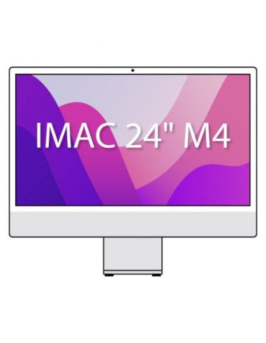Apple imac 24' retina 4,5k / m4 8-core cpu/ 16gb/ 256gb ssd/ 8-core gpu/ plata