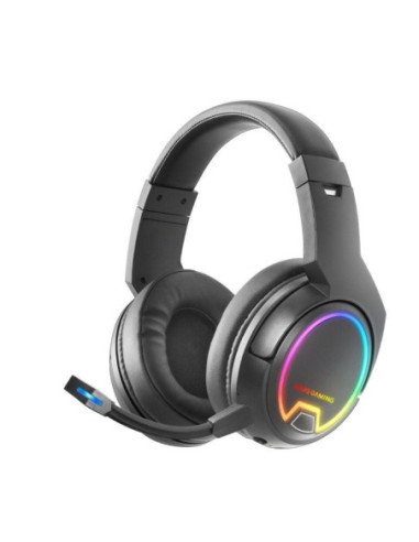 Auriculares gaming inalámbricos con micrófono mars gaming mhw100/ jack 3.5/ negros