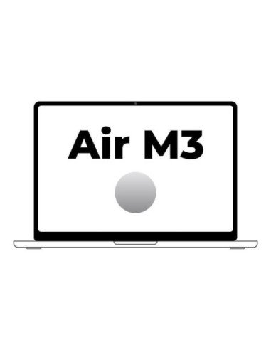 Apple macbook air 15,3'/ m3 8-core cpu/ 16gb/ 256gb ssd/  10-core gpu/ plata