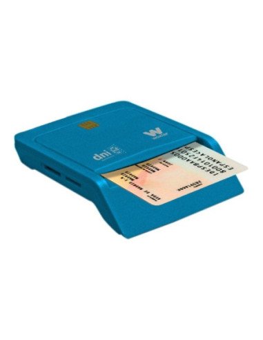 Lector de dni y tarjetas woxter combo pe26-146/ azul/ usb 2.0