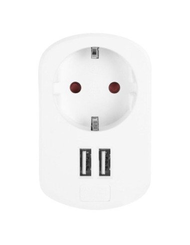 Enchufe orbegozo en 1200/ 1 toma schuko/ 2 tomas usb