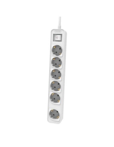 Regleta con interruptor philips chp2164w/62/ 6 tomas de corriente/ cable 1.5m/ blanco
