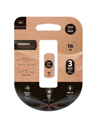 Pendrive 16gb tech one tech pro smart clip usb 2.0