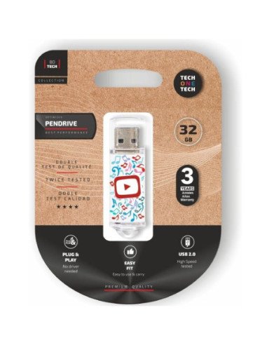Pendrive 32gb tech one tech video dream usb 2.0