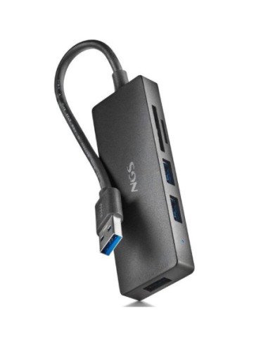 Hub usb ngs ihub reader/ 3xusb 3.0/ 1xlector de tarjetas