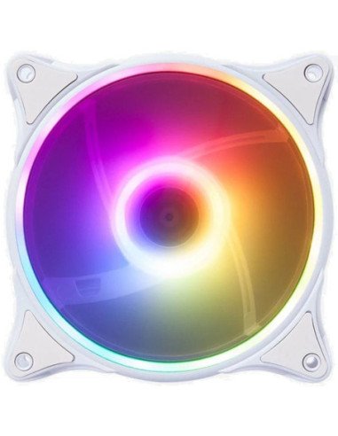 Ventilador hiditec n18 argb/ 12cm/ blanco
