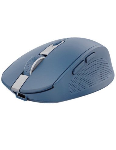 Ratón inalámbrico por bluetooth trust ozaa compact wireless/ batería recargable/ hasta 3200 dpi/ azul