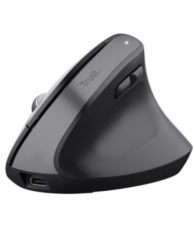 Ratón ergonómico inalámbrico por bluetooth trust bayo+/ batería recargable/ hasta 2400 dpi