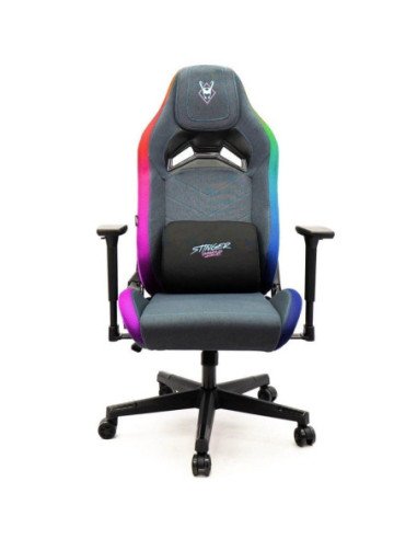 Silla gaming woxter stinger station elite/ luces led/ azul y rosa
