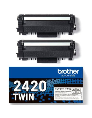 Tóner original brother tn2420twin multipack xl alta capacidad/ 2x negro