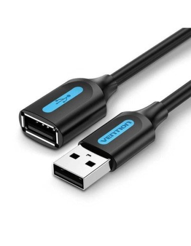 Cable alargador usb 2.0 vention cbibj/ usb macho - usb hembra/ 480mbps/ 5m/ negro