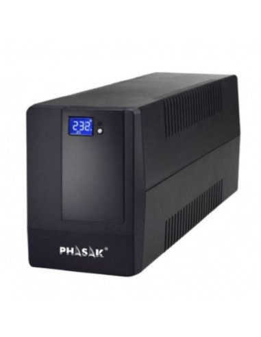 Sai línea interactiva phasak 1000 va lcd/ 1000va/ 4 salidas/ formato torre
