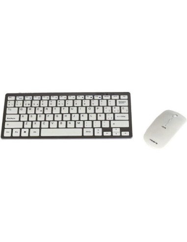 Teclado y ratón inalámbricos tacens levis combo v2/ blanco