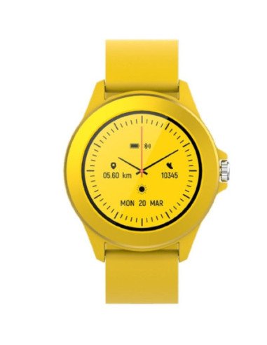 Smartwatch forever colorum cw-300/ notificaciones/ frecuencia cardíaca/ amarillo