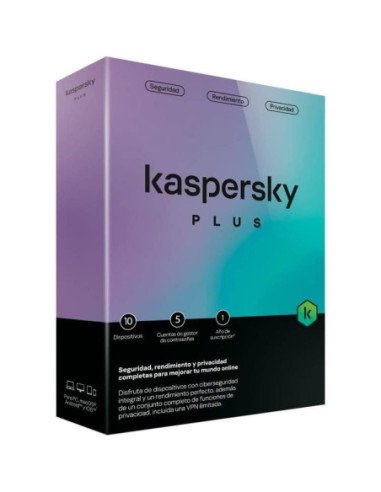 Antivirus kaspersky plus/ 10 dispositivos/ 1 año