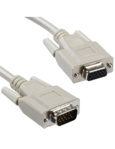 Cable alargador vga nanocable 10.15.0202/ d-sub macho - hd sub hembra/ 1.8m/ beige