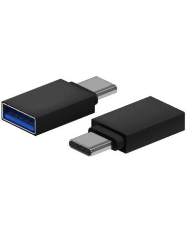 Adaptador usb 3.2 aisens a108-0717/ usb hembra - usb tipo-c macho/ negro