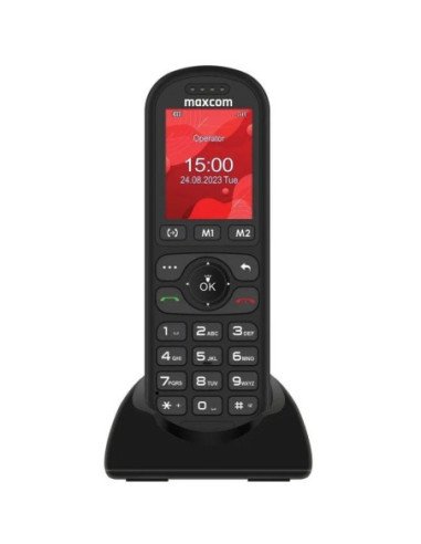Teléfono inalámbrico maxcom mm39d se/ 4g/ negro