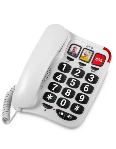 Teléfono spc confort numbers 2/ blanco