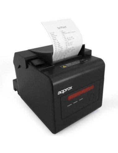 Impresora de tickets approx apppos80wifi+lan/ térmica/ ancho papel 58 y 80mm/ usb-wifi-lan-rs232-rj11/ negra