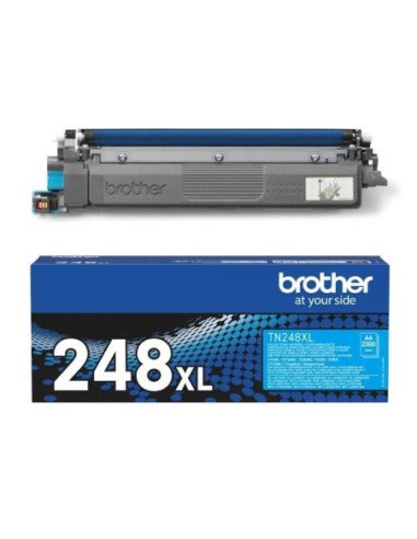 Tóner original brother tn248xlc alta capacidad/ cian
